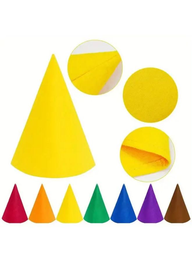 4pcs Colorful Felt Dwarf Hats For Adults Halloween Christmas Party Costume Accessories - Image 3